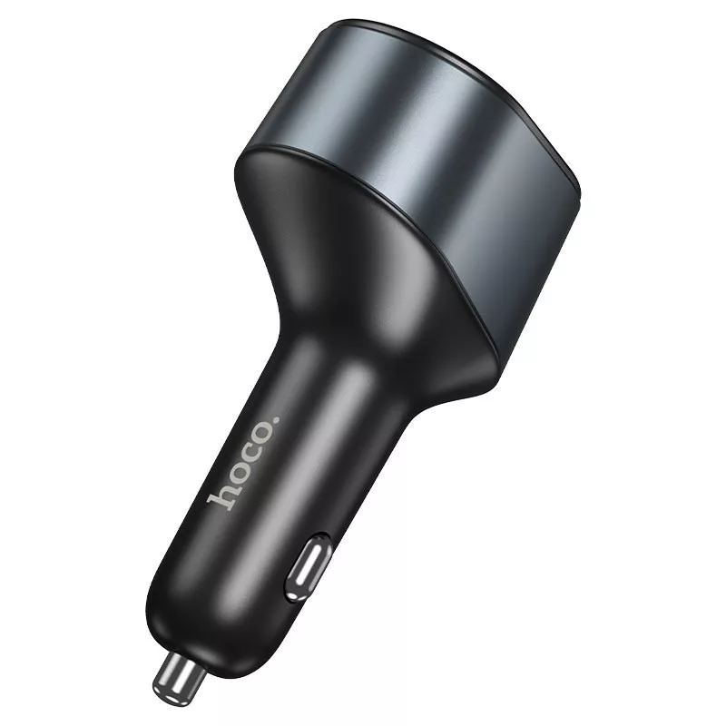 HOCO Z56 35W PD QC3.0 USB-C+ USB-A autós töltő adapter+ autós aljzattal - fekete - Image 3