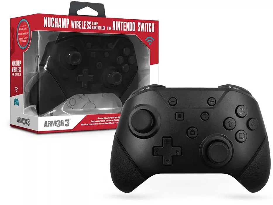 Armor3 NuChamp Nintendo Switch Fekete vezeték nélküli kontroller