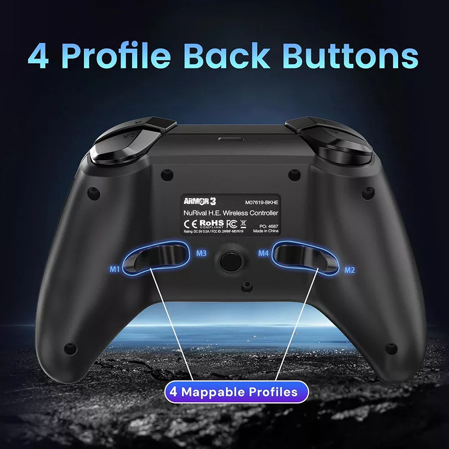 Armor3 NuRival Nintendo Switch Fekete vezeték nélküli Hall Effect Stick kontroller - Image 4