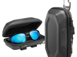 Spigen Lock Fit LF520 szemüveg tartó tok / táska, fém cipzárral, merev strapabíró kialakítással, üveg nyitóval, fekete