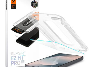 Spigen Glas.tR EZ Fit Pro HD Samsung Galaxy S25 FE tempered kijelzővédő fólia felhelyező kerettel (1db)