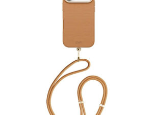 Uniq Coehl Mirelle Apple iPhone 17 Pro mágneses tok, MagSafe, crossbody pánttal, barna-arany