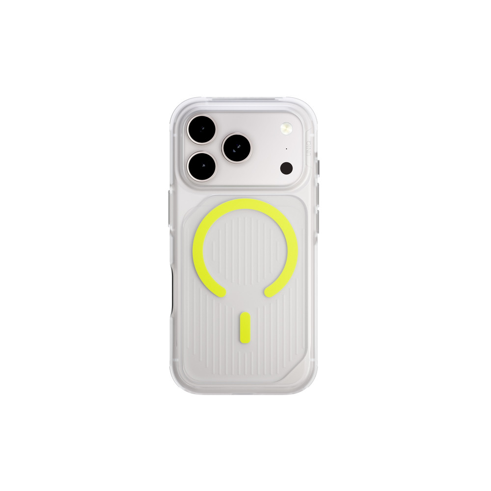 Uniq Combat Active Magclick Apple iPhone 17 Pro Max MagSafe tok, átlátszó-zöld
