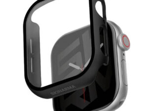 Skinarma Gado Apple Watch 11 / Watch 10 42mm tok, kijelzővédő felülettel, fekete