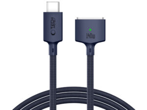 Tech-Protect MMC01 UltraBoost Macbook töltő, USB-C, MagSafe 3, 140W, 200cm, kék