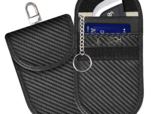 Tech-Protect KLR100 RFID blokkoló kulcstartó tok / táska, Carbon, fekete (autó kulcshoz, bankkártyához)