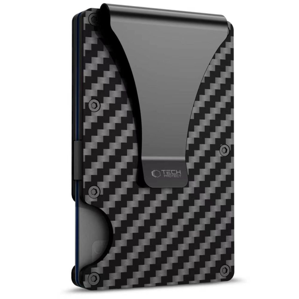Tech-Protect Thorn RFID blokkoló kártyatartó, Carbon, fekete (bankkártyához)