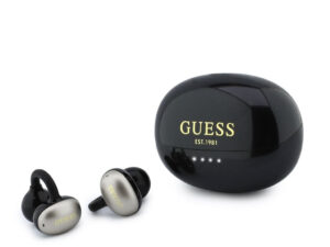 Guess Metallic Finish Classic Logo OWS vezeték nélküli bluetooth fülhallgató, fekete