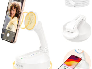 Comitok Mota asztali telefon tartó, iPhone, MagSafe, Tripod, arckövetéssel, fehér