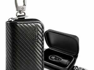 Tech-Protect KLR300 RFID blokkoló tartó / táska, Carbon, fekete (autó kulcshoz)