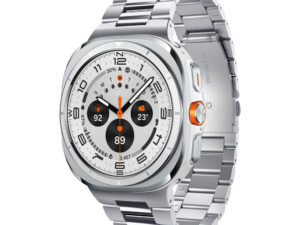 Spigen Modern Fit Samsung Galaxy Watch Ultra 2024 / 2025 / 2026 47mm szíj, rozsdamentes acél, ezüst