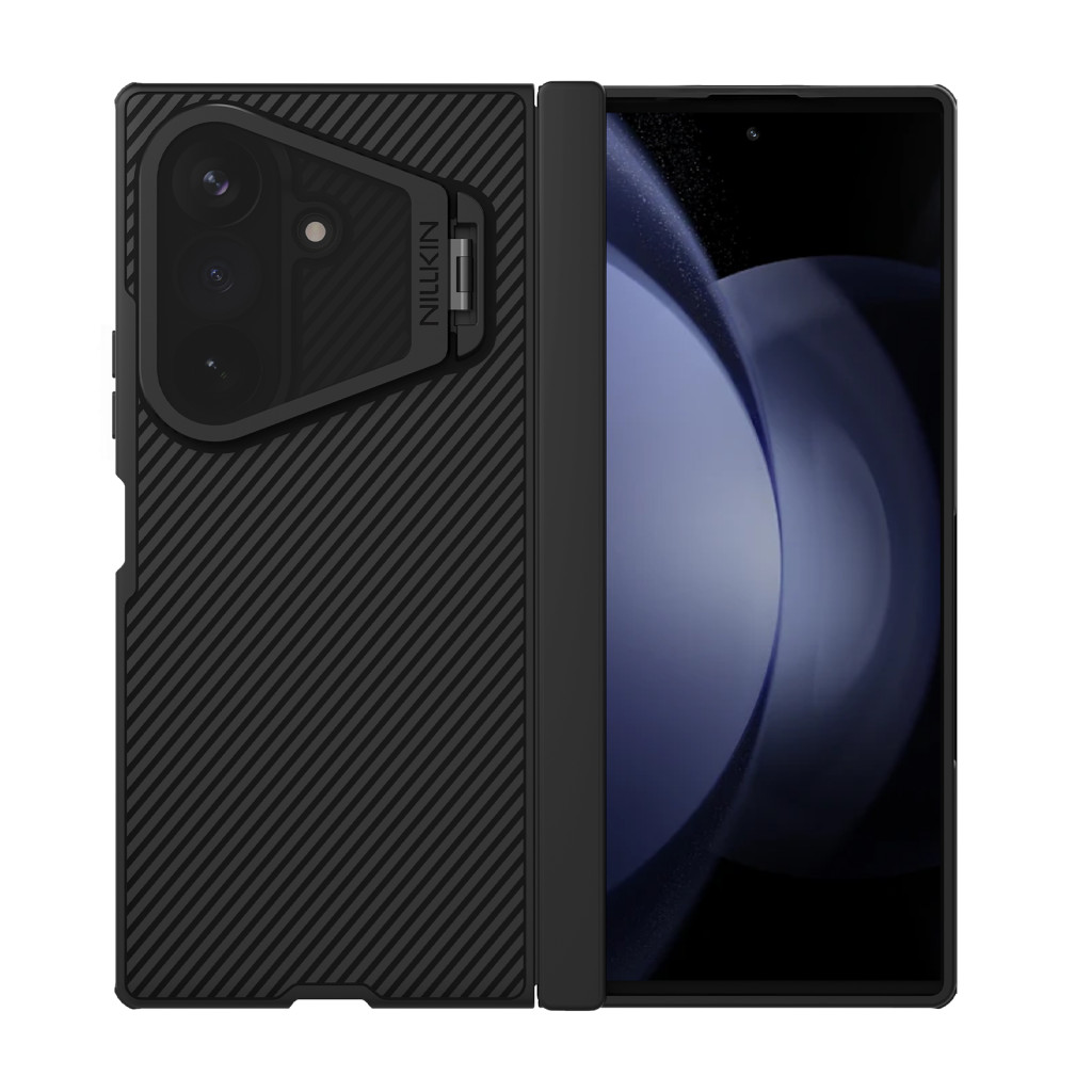 Nillkin CamShield Prop Magnetic Samsung Galaxy Z Fold 8 Ultra mágneses műanyag hátlap tok, fekete (átlátszó lencsevédővel)