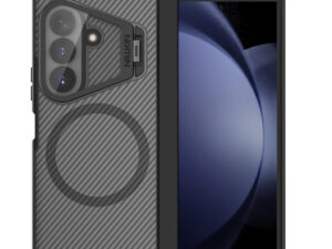 Nillkin CamShield Prop Magnetic Samsung Galaxy Z Fold 8 Ultra mágneses műanyag hátlap tok, átlátszó-fekete (átlátszó lencsevédővel)