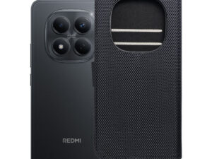 Xiaomi Redmi Note 15 5G flip tok, lopásgátló RFID funkció, 4db kártyatartó résszel, fekete