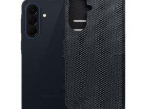 Samsung Galaxy A57 flip tok, lopásgátló RFID funkció, 4db kártyatartó résszel, fekete