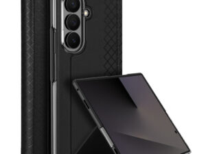 Dux Ducis Bril Samsung Galaxy Z Fold 8 Ultra hátlap tok kitámasztóval, műbőr, fekete
