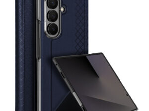 Dux Ducis Bril Samsung Galaxy Z Fold 8 Ultra hátlap tok kitámasztóval, műbőr, kék