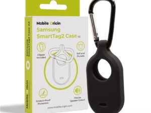 Mobile Origin Samsung SmartTag2 szilikon tok karabinerrel, fekete