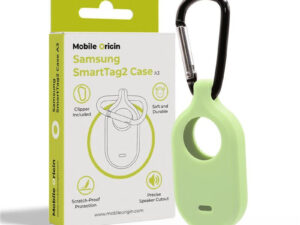 Mobile Origin Samsung SmartTag2 szilikon tok karabinerrel, zöld