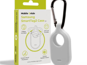 Mobile Origin Samsung SmartTag2 szilikon tok karabinerrel, fehér