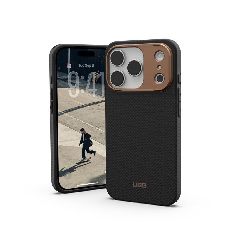 UAG FIBR ARMR Apple iPhone 17 Pro MagSafe tok, Kevlar, grafit-bronze