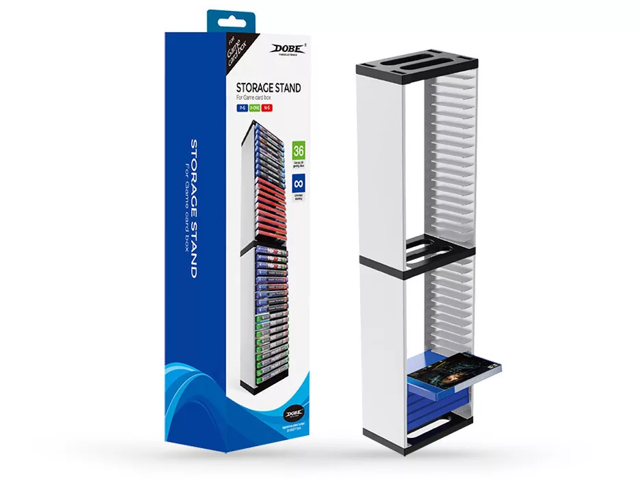 DOBE TP5-0519 Playstation 5/Xbox One/Nintendo Switch 36 db-os játék tartó állvány