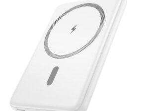 Hoco J140A ultravékony MagSafe-kompatibilis Powerbank, 5000mAh, fehér