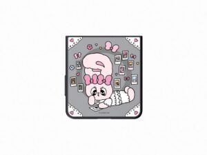 Samsung Galaxy Flip8 mágneses tok tükörrel  Esther Bunny, pink