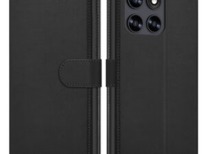 Tech-Protect Wallet Motorola G67 / G77 / G87 flip / kinyitható tok, fekete
