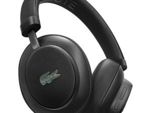 Lacoste Petit Pique LH04 vezeték nélküli fejhallgató, BT5.4, ENC, fejhallgató tartóval, fekete