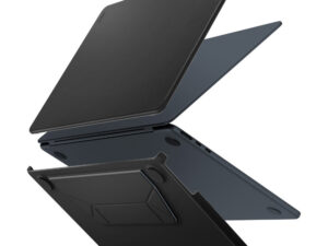 UNIQ Lyden Versa Apple Macbook Air 13 M2-M5 2023-2026 tok kitámasztóval, Black, fekete