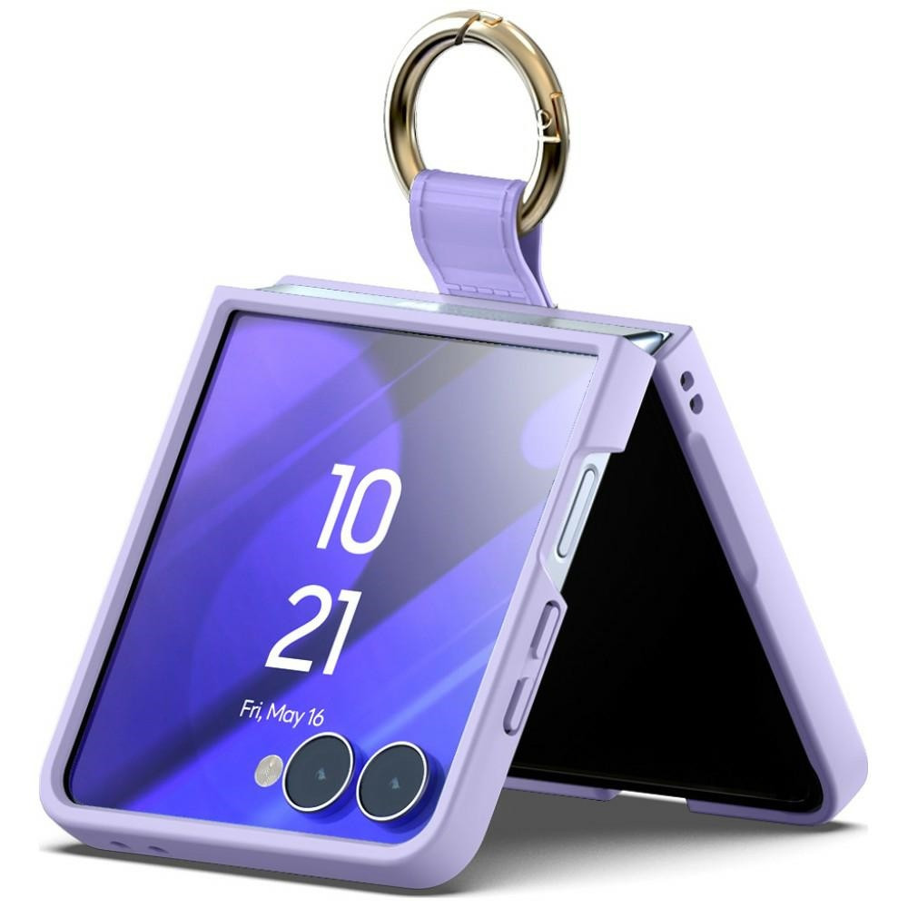 Samsung Galaxy Z Flip 8 tok gyűrűs tartóval, lila