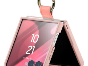 Samsung Galaxy Z Flip 8 tok gyűrűs tartóval, rózsaszín