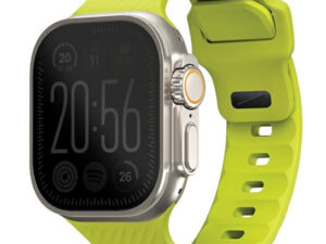 Uniq Stride Apple Watch 44/45/46/49mm gumis szilikon szíj, lime (zöld)