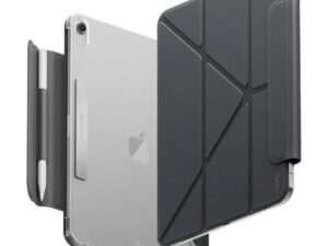 Uniq Camden Lite iPad 11 2025 / iPad 10.9 2022 mappa tok, ceruza tartóval, kitámasztható, szürke