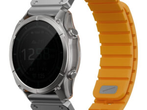UNIQ Fluo x Smart-Fit Garmin szíj, mágneses, szilikon / rozsdamentes acél, 26mm, narancs