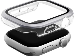 Uniq Voute Apple Watch 11 / Watch 10 42mm műanyag tok, kijelzővédő felülettel, ezüst