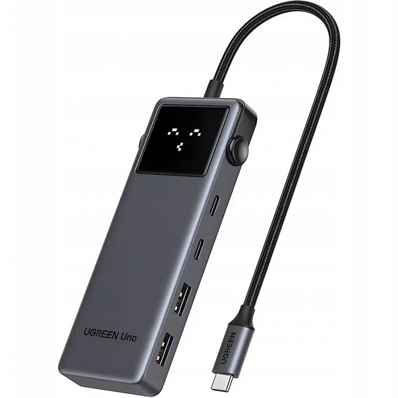 Ugreen CM888 Uno hub adapter USB-C-2xUSB-A 3.2 + 3xUSB-C-1xHDMI, szürke