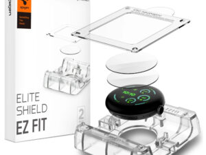Spigen EliteShield EZ Fit Google Pixel Watch 3 / 4 / 5 (41mm) kijelzővédő fólia felhelyező kerettel (2db)