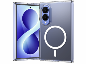 Samsung Fold 8 mágneses szilikon tok, Átlátszó