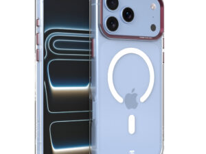 Tactical MagForce 2.0 Cover Apple iPhone 17 Pro Max/18 Pro Max MagSafe hátlap tok, átlátszó/bordó