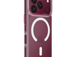 Tactical MagForce 2.0 Cover Apple iPhone 17 Pro/18 Pro MagSafe hátlap tok, átlátszó/bordó