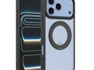 Tactical MagForce Hyperstand Apple iPhone 17 Pro Max/18 Pro Max tok, gyűrűs kitámasztóval, MagSafe, átlátszó-fekete