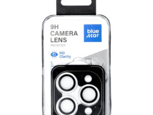 Bluestar Apple iPhone 18 Pro / 18 Pro Max lencsevédő üvegfólia felhelyező kerettel, ezüst