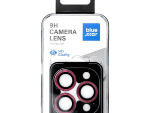 Bluestar Apple iPhone 18 Pro / 18 Pro Max lencsevédő üvegfólia felhelyező kerettel, Dark Cherry, lila