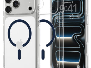 Spigen Ultra Hybrid MagFit Apple iPhone 18 Pro / 17 Pro tok, MagSafe, Clear, kék