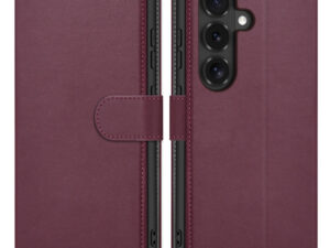 Tech-Protect Wallet Samsung Galaxy S26 FE flip / kinyitható tok, bordó