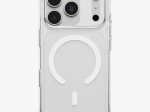 Uniq Lifepro Xtreme Magclick Apple iPhone 18 Pro Max / 17 Pro Max tok párnázott sarkakkal, csillámos, MagSafe, átlátszó-fehér