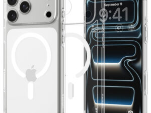 Spigen Ultra Hybrid MagFit Apple iPhone 18 Pro / 17 Pro tok, MagSafe, Clear, átlátszó-fehér