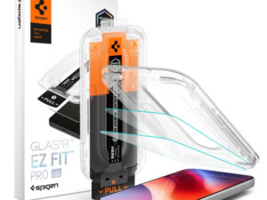 Spigen Glas.tR EZ Fit Pro HD Apple iPhone 18 Pro / 17 Pro / 17 / 16 Pro tempered kijelzővédő fólia felhelyező kerettel (2db)